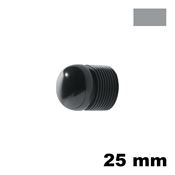 Immagine di Pomolo U869 A diametro 25 mm metallo pressofuso finitura grigio 