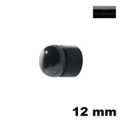 Immagine di Pomolo U869 C diametro 12 mm metallo pressofuso finitura nero lucido 