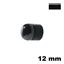Immagine di Pomolo U869 C diametro 12 mm metallo pressofuso finitura nero lucido 