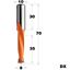 Immagine di Fresa diametro 8 mm lunghezza 70 mm rotazione destra per fori ciechi con attacco rapido per foratrici diametro 10 mm 
