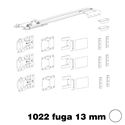 Immagine di Guarnitura Spin modulo 1022 bianco con fuga laterale 13 mm per ante a libro con pantografo 