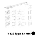 Immagine di Guarnitura Spin modulo 1322 metalgrey con fuga laterale 13 mm per ante a libro con pantografo 