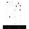 Immagine di Guarnitura Spin modulo 922 metalgrey con fuga laterale 13 mm per ante a libro con pantografo 