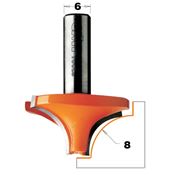 Immagine di Fresa a raggio concavo 8 mm attacco diametro 6 mm 