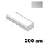 Immagine di profili strip led berna cm. 200 argento incasso mm. 15.4 x  8 allum.                                                                                           
