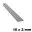 Immagine di profili strip led ginevra piattina 10x2 x vetro mm. 6 - mt. 6                                                                                           