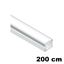 Immagine di profili strip led lugano cm. 200 argento esterno alluminio                                                                                           