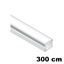 Immagine di profili strip led lugano cm. 300 argento esterno alluminio                                                                                           