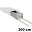 Immagine di profili strip led luxor cm. 300 argento incasso mm. 19.6 x17.3 allum                                                                                           
