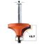 Immagine di Fresa a raggio concavo 12.7 mm attacco diametro 6 mm con cuscinetto inferiore 