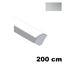 Immagine di profili strip led mini canton cm. 200 argento esterno inclinato alluminio                                                                                           