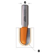 Immagine di Fresa a raggio convesso 8 mm attacco diametro 6 mm 