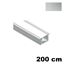 Immagine di profili strip led pisa cm. 200 argento alluminio                                                                                           