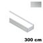 Immagine di profili strip led surface slim cm. 300 argento incasso mm. 12 x 7 alluminio                                                                                           