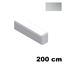Immagine di profili strip led ultra slim cm. 200 argento incasso/esterno alluminio                                                                                           