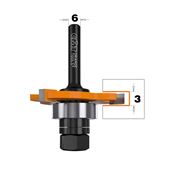 Immagine di Fresa a disco per scanalature 3 mm attacco diametro 6 mm con cuscinetto inferiore 