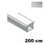 Immagine di profili strip led zurigo cm. 200 argento incasso mm. 17.4 x 13 allum.                                                                                           
