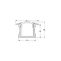 Immagine di profili strip led zurigo cm. 200 argento incasso mm. 17.4 x 13 allum.                                                                                           