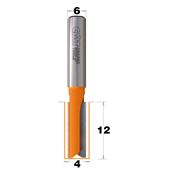 Immagine di Fresa taglienti diritti diametro 4 mm taglio lunghezza 12 mm con attacco diametro 6 mm 