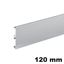 Immagine di zoccoli alluminio liscio light cm. 12 argento aste 4 mt. c/guarniz.                                                                                           