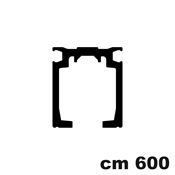 Immagine di Binario 3480 alluminio anodizzato argento asta cm 600 per kit portata 250 kg 