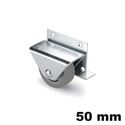 Immagine di rotelle fisse gomma c/staffa mm. 50 zinc.                                                                                            