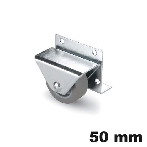 Immagine di rotelle fisse gomma c/staffa mm. 50 zinc.                                                                                            