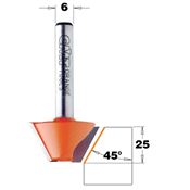 Immagine di Fresa per smussatura 45° attacco diametro 6 mm 