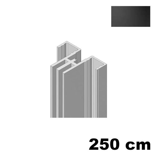 Immagine di cremagliere k19 doppia centr. cm. 250 nero c/fori x mensole                                                                                           