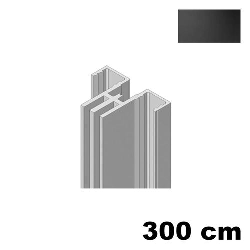 Immagine di cremagliere k19 doppia centr. cm. 300 nero c/fori x mensole                                                                                           