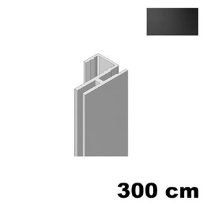 Immagine di cremagliere k19 singola later. cm. 300 nero c/fori x mensole                                                                                           