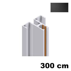 Immagine di cremagliere kep singola centr. cm. 300 sx nero elettrificata plug-in                                                                                           