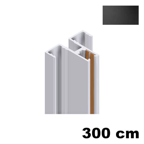 Immagine di cremagliere kep singola centr. cm. 300 sx nero elettrificata plug-in                                                                                           