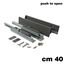 Immagine di Set spondine Magic+ h 88 cm 40 grigie con guide telescopiche push to open 40 kg 