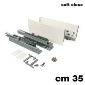 Immagine di Set spondine Magic+ h 126 cm 35 bianche con guide telescopiche ammortizzate 40 kg 