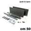 Immagine di Set spondine Magic+ h 172 cm 50 grigie con guide telescopiche push to open 40 kg 