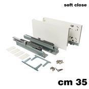 Immagine di Set spondine Magic+ h 172 cm 35 bianche con guide telescopiche ammortizzate 40 kg 