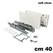Immagine di Set spondine Magic+ h 172 cm 40 bianche con guide telescopiche ammortizzate 40 kg 