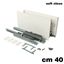 Immagine di Set spondine Magic+ h 238 cm 40 bianche con guide telescopiche ammortizzate 40 kg 