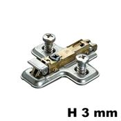 Immagine di basi 2le domi f. 37 x 32 mm.  3 nich. lamiera viti euro                                                                                           