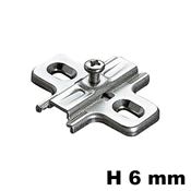 Immagine di basi 2lv c/vite f. 37 x 32 mm.  6 nich. lamiera avvitare                                                                                           