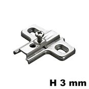 Immagine di basi 6lv c/vite f. 28 x 32 mm.  3 nich. lamiera avvitare                                                                                           