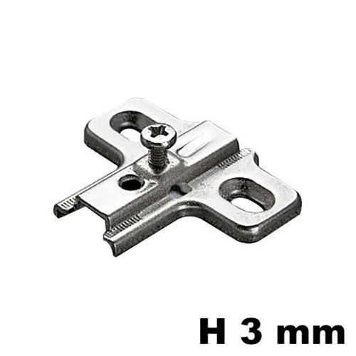 Immagine di basi 6lv c/vite f. 28 x 32 mm.  3 nich. lamiera avvitare                                                                                           