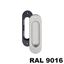 Immagine di Maniglia 3665 incasso ovale 125x40 bianco opaco RAL 9016 