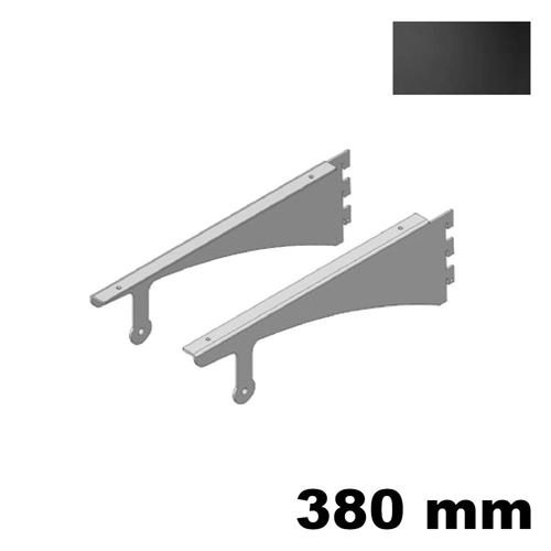 Immagine di reggimensole kr mezzaluna regg cm. 38 nero ter. acciaio c/piega                                                                                           