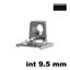 Immagine di Staffe interasse 9.5 mm nichel nero con foro per vite per giunzioni reggipiani Pk2 Pro 