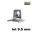 Immagine di Staffe interasse 9.5 mm nichelate con foro per vite per giunzioni reggipiani Pk2 Pro 
