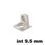 Immagine di Staffe interasse 9.5 mm nichelate con foro per vite per giunzioni reggipiani Pk2 
