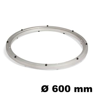 Immagine di Anello girevole in alluminio diametro esterno 600 mm finitura sabbiata 