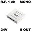 Immagine di distributori mek smart rf 1ch mono 8 out 24vdc receiver rf 1 canale                                                                                           